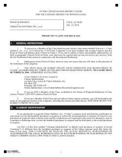 civil action no. 13-5978 proof of claim and release i. general
