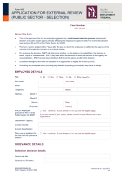 A63 - Application for external review (Public Sector