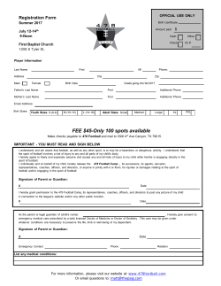 Print off a Registration Form