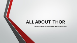 ALL ABOUT THOR