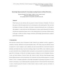 Knowledge Representation for Generating