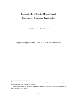 Comparative Law, Behavioral Economics, and