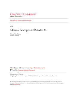 A formal description of SYMBOL - Iowa State University Digital