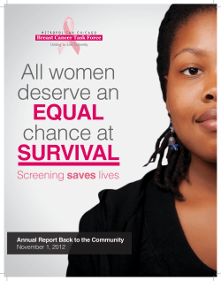 All women deserve an equAl chance at suRvivAl