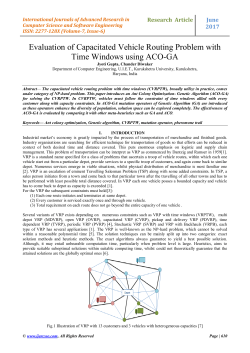Evaluation of Capacitated Vehicle Routing Problem
