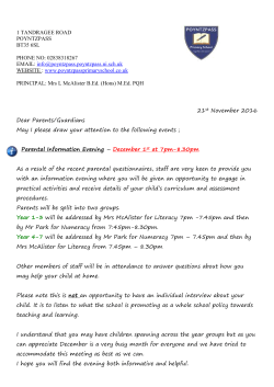 22nd November 2016 - Poyntzpass Primary School