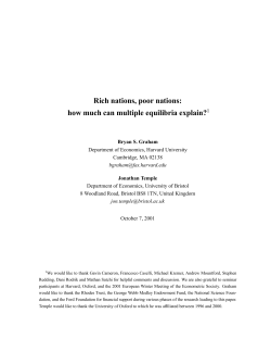 Rich nations, poor nations: how much can multiple equilibria explain
