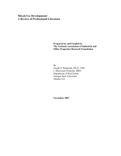 Mixed Use Development: A Review of the Literature