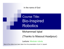 Bio-Inspired Robotics - Official Site of MOHAMMAD IQBAL