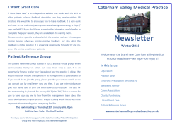 Newsletter - Caterham Valley Medical Practice