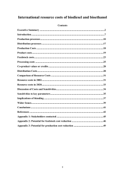 International resource costs of biodiesel and bioethanol