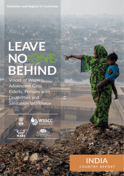 India Country Report - Ministry of Drinking Water and Sanitation