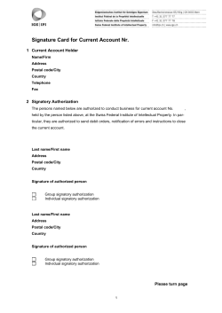 Signature Card Current Account