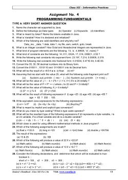 Assignment No. 4
