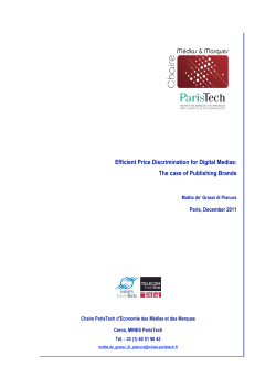 Efficient Price Discrimination for Digital Medias2