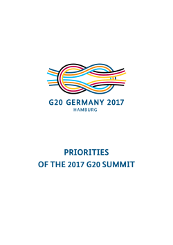 2016-12-01 Priorities of the 2017 G20 Summit
