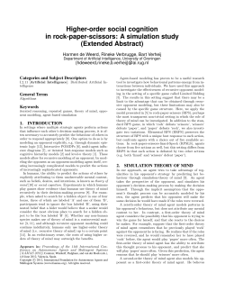 Higher-order social cognition in rock-paper-scissors