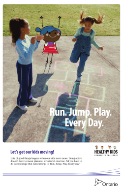 Let`s get our kids moving! - Healthy Kids Community Challenge