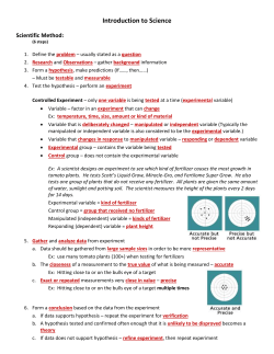 INTRODUCTION TO BIOLOGY