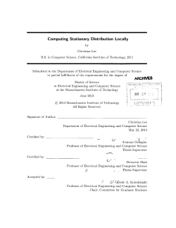 Computing Stationary Distribution Locally