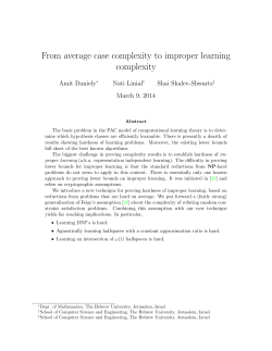 From average case complexity to improper learning
