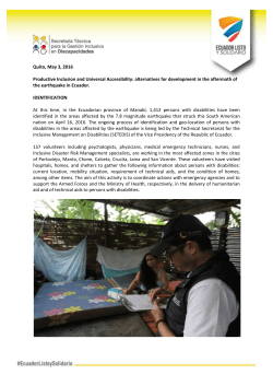 Productive Inclusion and Universal Accessibility: Alternatives for