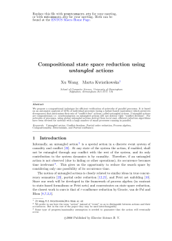 Compositional state space reduction using untangled actions