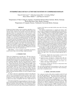 Interpretable human action recognition in