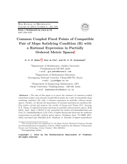 Common Coupled Fixed Points of Compatible Pair of Maps