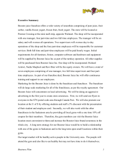 Start up franchise fees - Edwards School of Business