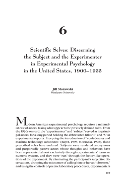 Scientific Selves: Discerning the subject and the