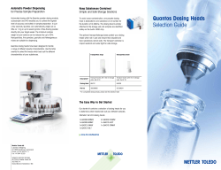 Quantos Dosing Heads Selection Guide