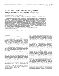 Robust solutions for network design under transportation cost and