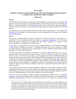 Rule 2800 - Code of Conduct for Corporation Dealer Member Firms