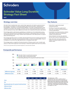 Schroder Value Long Duration Strategy Fact Sheet