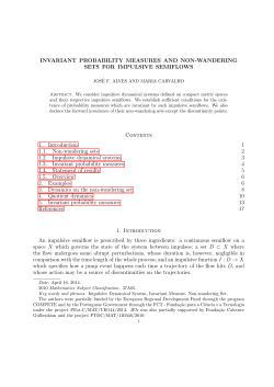 INVARIANT PROBABILITY MEASURES AND NON