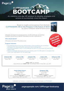 Early bird discount available