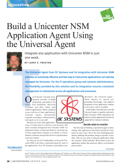 Build a Unicenter NSM Application Agent Using the