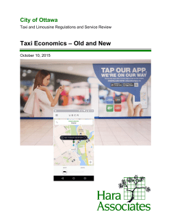 Taxi Economics &ndash; Old and New - Documents