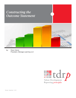 Constructing the Outcome Statement
