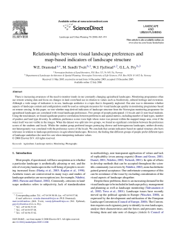 Relationships between visual landscape preferences and map