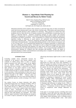 Human vs. algorithmic path planning for search and rescue by robot