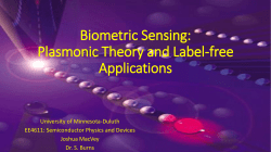 Biometric Sensing: Label-free Plasmonic Theory and Applications