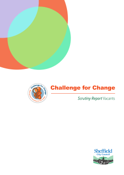 Challenge for Change - Sheffield City Council