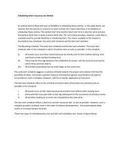 Scheduling when reso..