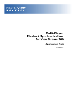 Multi-Player Playback Synchronication for ViewStream