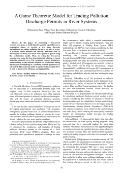 A Game Theoretic Model for Trading Pollution Discharge Permits in