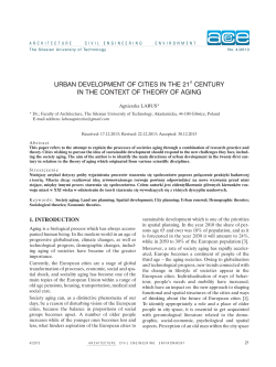 URBAN DEVELOPMENT OF CITIES IN THE 21st CENTURY IN THE