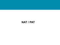 NAT Operation Inside Local IP Address 10.1.1.1 10.1.1.2 NAT table