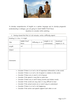 Rabbit Proof Fence directed by Phillip Noyce